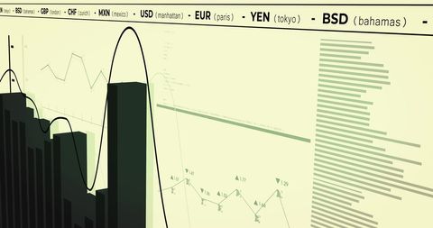 Global Financial Data Processing Illustration on Yellow - Download Free Stock Images Pikwizard.com