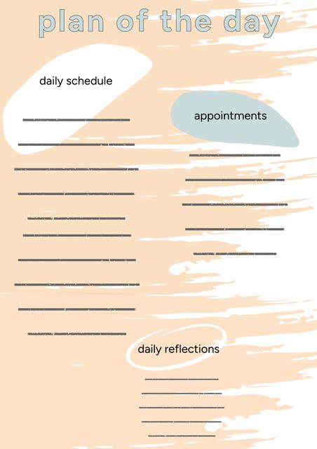 Plan of the Day Template with Daily Schedule and Appointments Sections - Download Free Stock Templates Pikwizard.com