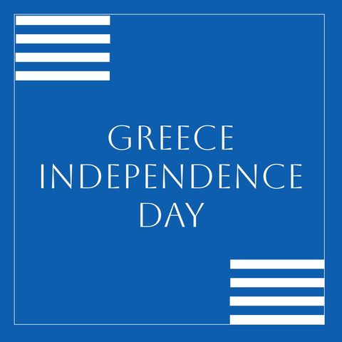 Greece Independence Day Celebration Greeting with Greek Flag - Download Free Stock Templates Pikwizard.com