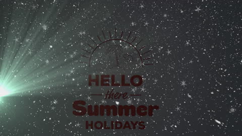 Snowfall Animation with Summer Holidays Text