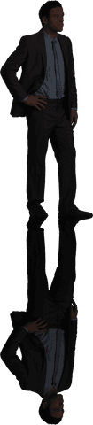 Caucasian Businessman Posing in Formal Attire with Reflection - Download Free Stock Videos Pikwizard.com