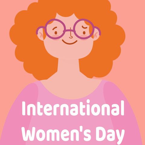 Cheerful Woman Illustration Celebrating International Women's Day - Download Free Stock Templates Pikwizard.com