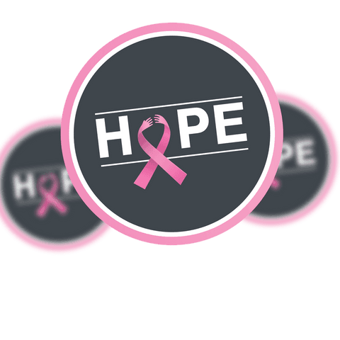 Transparent Pink Breast Cancer Awareness Badge with Hope Ribbon - Download Free Stock Videos Pikwizard.com