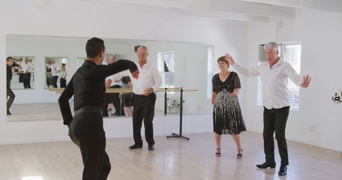 Senior Ballroom Dance Class with Energetic Instructor