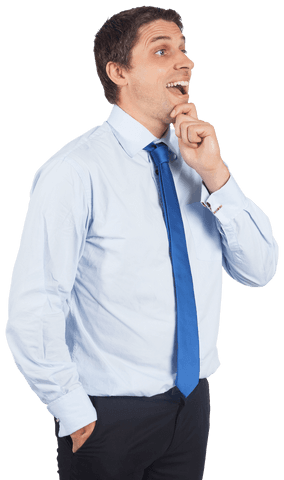 young businessman in white shirt and blue tie transparent background - Download Free Stock Videos Pikwizard.com