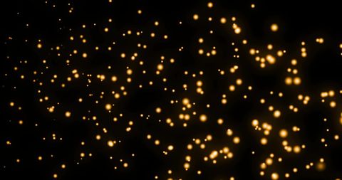 Golden Dots of Light in Hypnotic Motion Against Dark Background - Download Free Stock Images Pikwizard.com