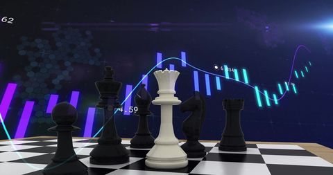 Strategic financial planning with chess and data visualization