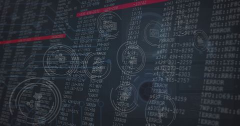 Abstract Digital Code with Futuristic Geometric Overlays - Download Free Stock Images Pikwizard.com