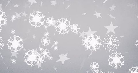 Falling Snowflakes and Stars in Winter Holiday Scene - Download Free Stock Images Pikwizard.com
