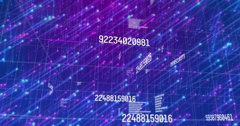 Dynamic Flowing Numbers in Shifting Technological Lights - Download Free Stock Images Pikwizard.com