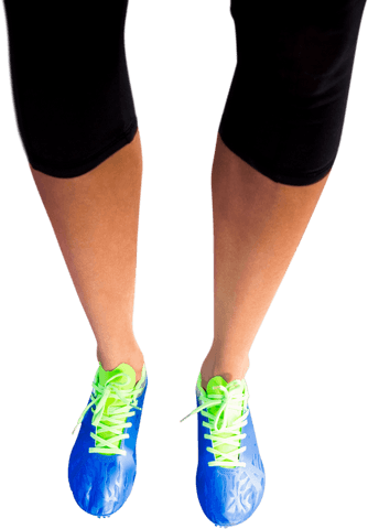 legs with bright blue running shoes on transparent background - Download Free Stock Videos Pikwizard.com