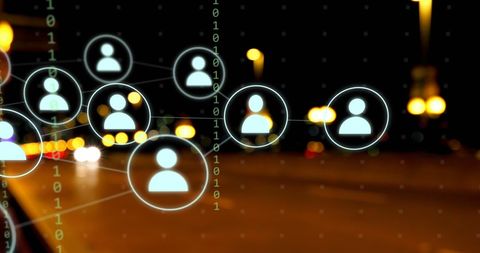 Digital Network Overlay Creating Connectivity in Urban Environment