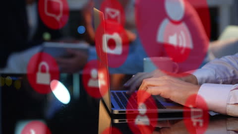 Abstract Concept of Digital Communication and Social Media