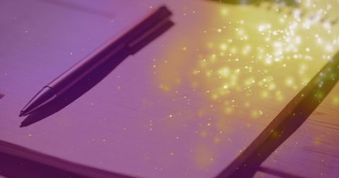 Magic Inspiration for Writing with Sparkling Notepad and Ink Pen - Download Free Stock Images Pikwizard.com