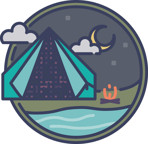 camping tent with campfire night scene on transparent background - Download Free Stock Videos Pikwizard.com