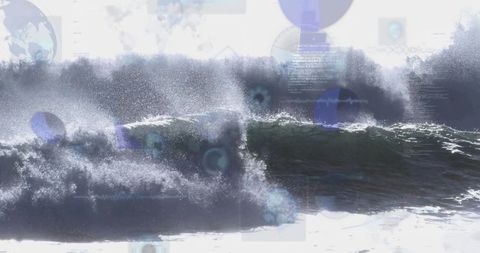 Dynamic Ocean Waves with Cyber and Digital Overlays