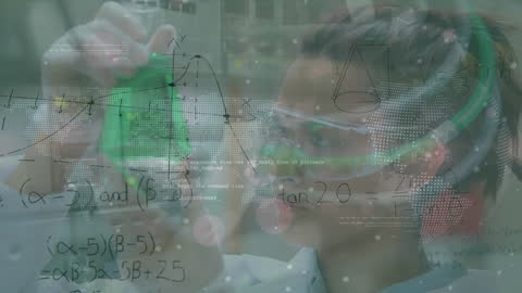 Innovative Scientist Analyzing Data in Modern Laboratory