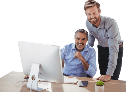 Transparent Portrait of Smiling Businessmen in Office Srtting - Download Free Stock Videos Pikwizard.com