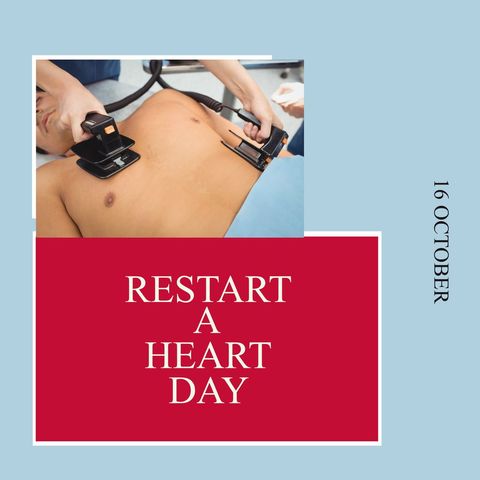 medical professional performing cpr with defibrillator for heart health awareness - Download Free Stock Templates Pikwizard.com