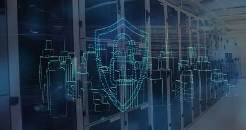 Data Security Concept with Floating City Insights