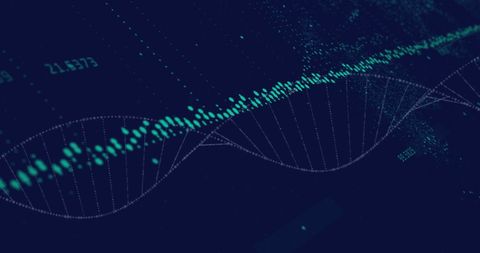 Abstract Digital DNA and Financial Data Interface - Download Free Stock Images Pikwizard.com