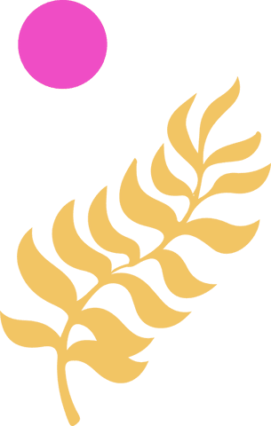 Transparent Design with Golden Frond and Pink Dot - Download Free Stock Videos Pikwizard.com