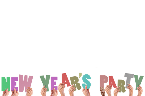 Hands Holding New Year's Party Sign on Transparent Background - Download Free Stock Videos Pikwizard.com