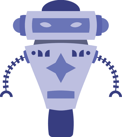 Purple Robot Illustration on Transparent Background - Download Free Stock Videos Pikwizard.com