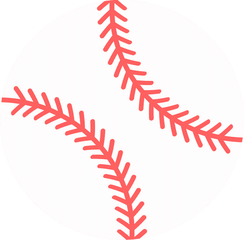 stylized baseball icon with red seam on transparent background - Download Free Stock Videos Pikwizard.com