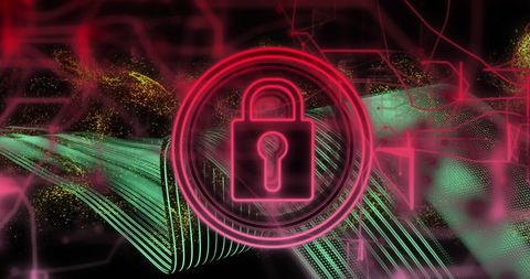 Cybersecurity Network with Data Processing Visuals - Download Free Stock Images Pikwizard.com