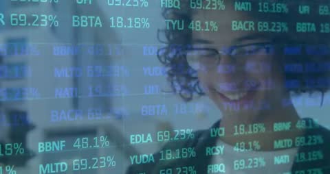 Professional Analyzing Stock Rates on Modern Interface