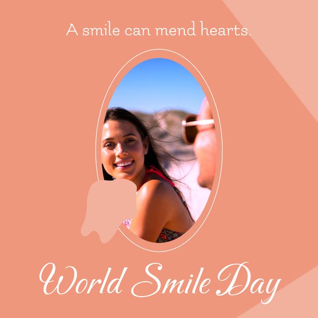 World Smile Day Celebration with Happy Young Woman Confidently Smiling - Download Free Stock Templates Pikwizard.com