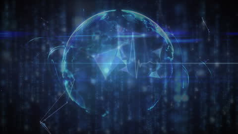Futuristic Digital Globe with Data Connectivity