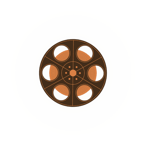 Stylized Film Reel Icon with Transparent Background - Download Free Stock Videos Pikwizard.com