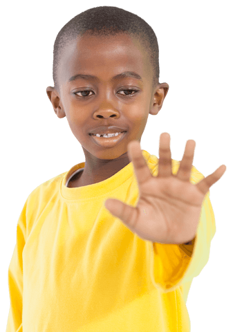 cute african boy reaching with hand on transparent background - Download Free Stock Videos Pikwizard.com