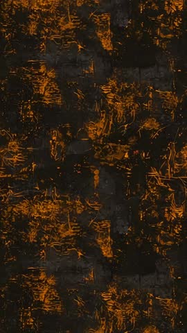 Vertical Loop Glowing Orange Streaks Over Charred Black Surface Abstract Motion Background