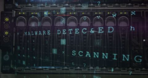Server Malware Detected With Digital Overlay Scanning - Download Free Stock Images Pikwizard.com