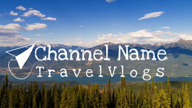 Adventure Travel Vlog Cover with Beautiful Mountain Landscape - Download Free Stock Templates Pikwizard.com