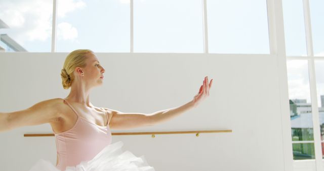 Graceful Ballerina in Ballet Pose - Download Free Stock Images Pikwizard.com