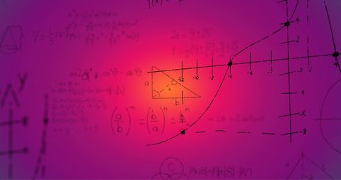 bright pink background with mathematical formulas - Download Free Stock Images Pikwizard.com