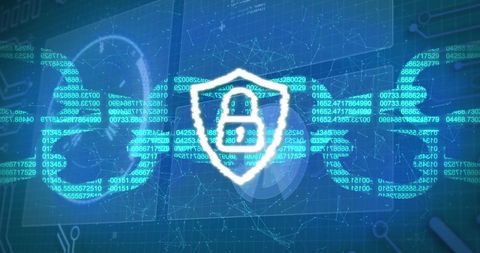 Digital shield and blockchain interface with security lock
