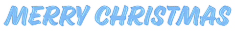 Transparent Blue Glossy Merry Christmas Festival Banner