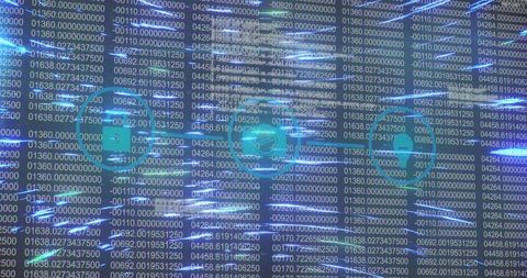 Abstract Digital Data Network Background with Frame Elements