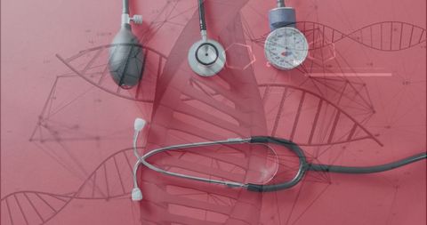 Healthcare Technology Concept with DNA and Medical Equipment - Download Free Stock Images Pikwizard.com