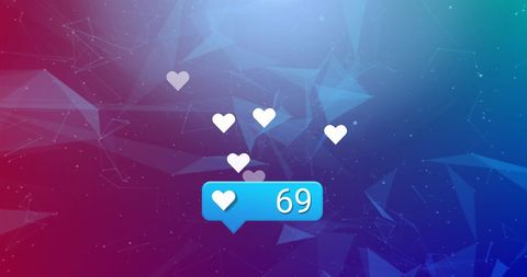 Social Media Engagement Icons on Abstract Background - Download Free Stock Images Pikwizard.com