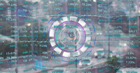 Digital Stock Market Data Overlays Urban Landscape - Download Free Stock Images Pikwizard.com