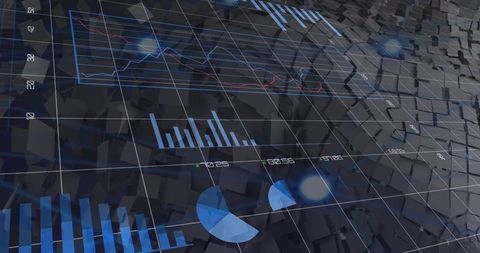 Abstract Financial Data Analytics on Digital Screen - Download Free Stock Images Pikwizard.com