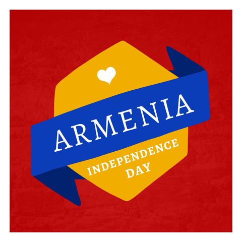 armenia independence day celebration on red background - Download Free Stock Templates Pikwizard.com