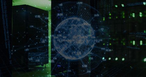 Global Data Processing in Futuristic Server Room Concept - Download Free Stock Images Pikwizard.com