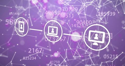 Digital Interface with Flowchart and Holographic Numbers - Download Free Stock Images Pikwizard.com